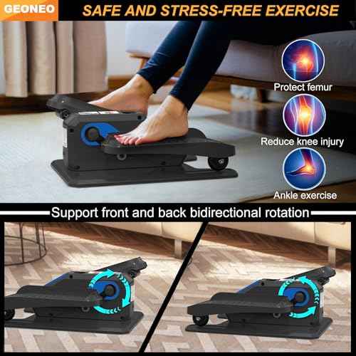 Under Desk Elliptical Machine, Electric Ellipse Leg Exerciser for Senior, Quiet and Small Electric Seated Pedal Exerciser for Home with Remote Control and 12 Adjustable Speeds