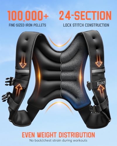 16Lb Weighted Vest for Women Men - Black Fitness & Exercise Gear