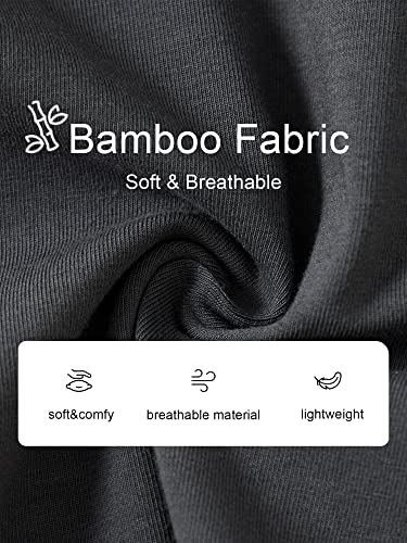 COLORFULLEAF Men Pajama Shorts Bamboo Rayon Lightweight Sleepwear