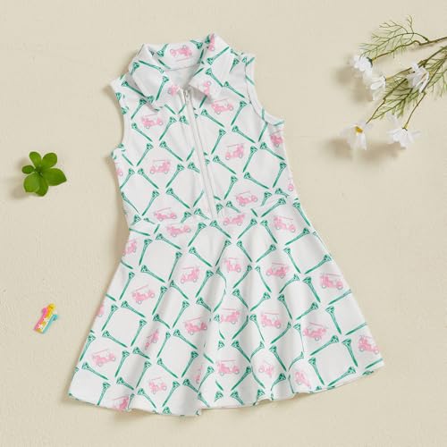 Toddler Girls Back to School Polo Dress - 5-6 Years White Variation