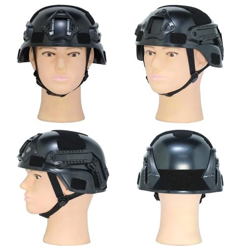 Tactical Airsoft Helmet with Detachable Goggles and Full Face Mask: Military Grade Gear for Paintball and Airsoft (AH=GrayLens)