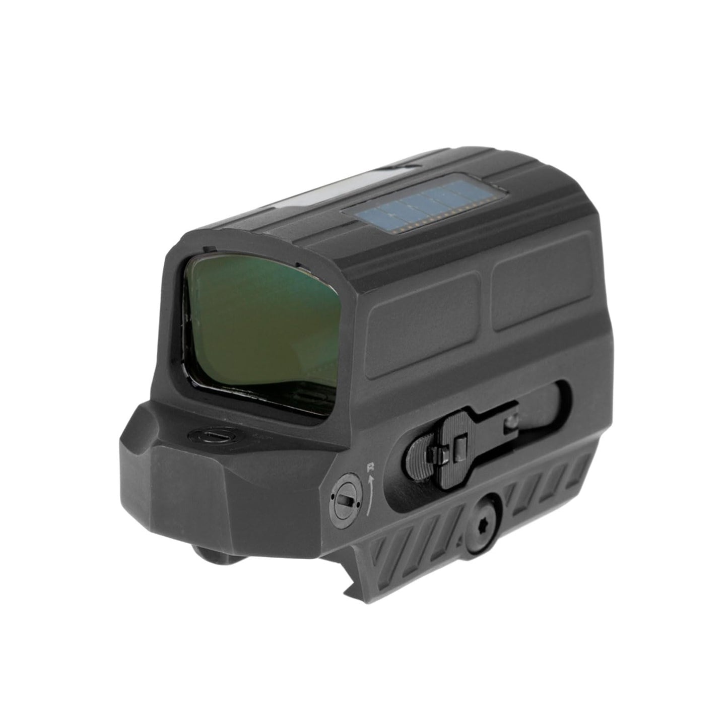 HOLOSUN HE512T-GR Multi-Reticle Green 2 MOA Dot & 65 MOA Circle Open Reflex Optic Sight for Long Guns - Shake-Awake Solar FailSafe Super LED Waterproof Titanium Rifle Sight