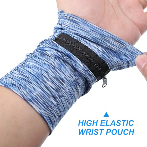Wrist Wallet Pouch for Sports and Outdoor Activities - 2 Pack, Black
