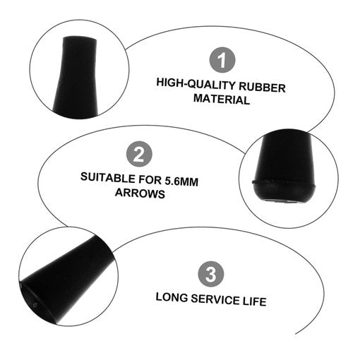 TOBBOMEY 15pcs Rubber Arrow Tips Replacements for Archery Practice Soft Arrowheads for Shooting Arrowheads for Stump Game