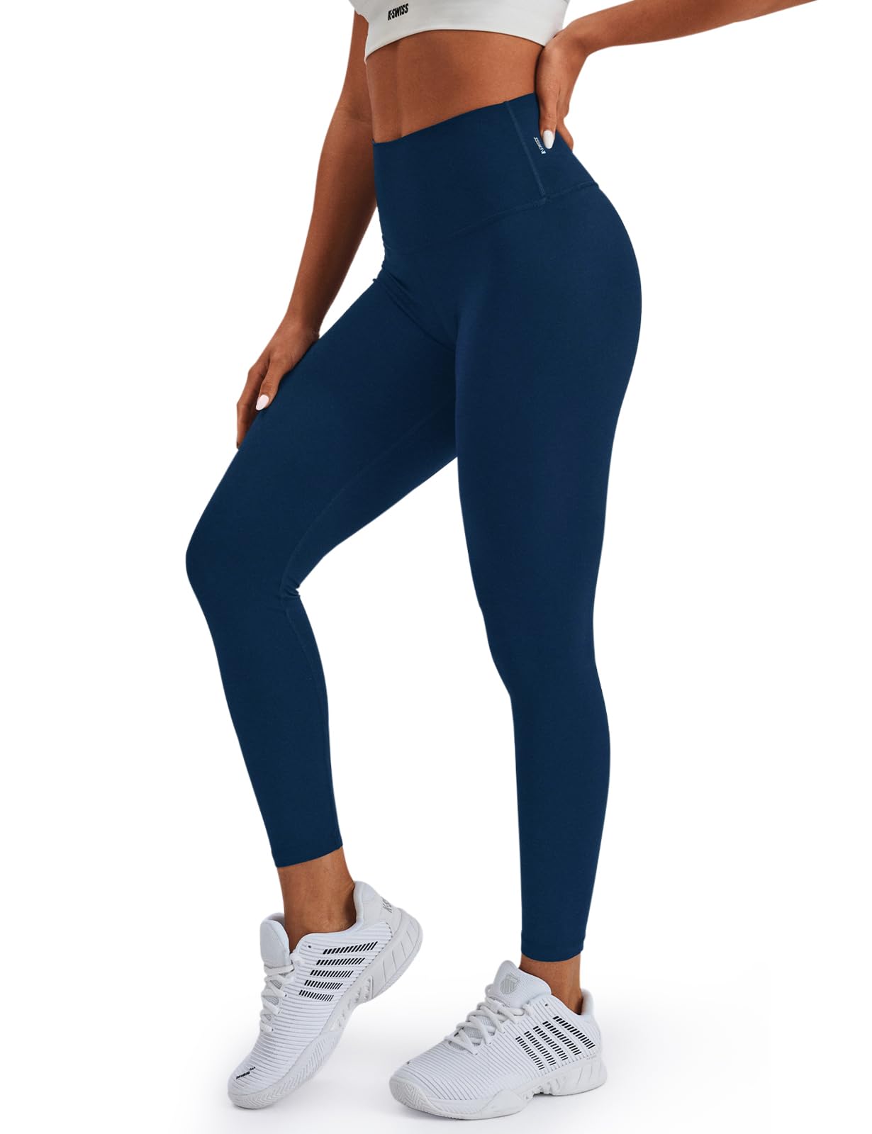 K-Swiss Women’s Court Leggings with Card Pocket Tennis Clothing, Dark Blue XL