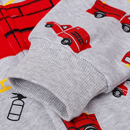 Toddler Zip Up Hoodie Sweatshirt 6 Years Fire Truck Fall Boys Jacket