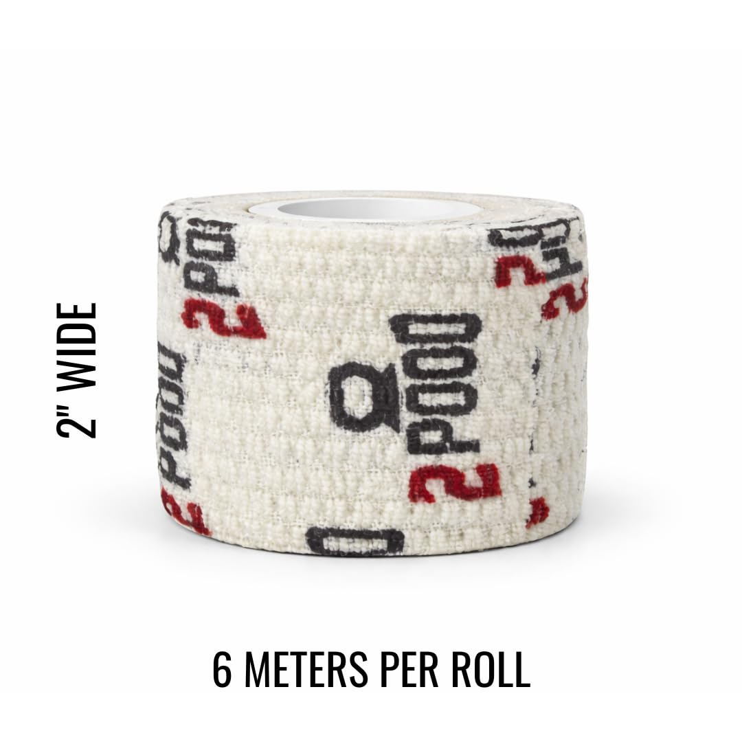 2POOD Lift Heavy Weightlifting Tape 3-Pack | Crossfit Weightlifting Tape | Premium Adhesive Tape for Weightlifters | Easy Stretch & Flexible for Non-Slip Lifting (White)
