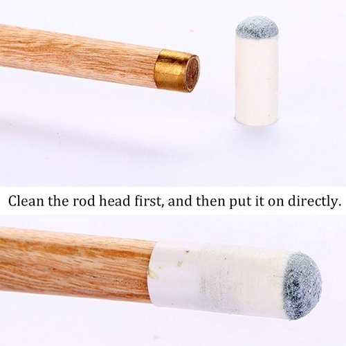 Pengxiaomei 40pcs Slip On Pool Cue Tips Replacement Billiard Cue Tips 4 Sizes Slip-On Cue Tip(9mm/10mm/12mm/13mm, Each Size 10pcs)