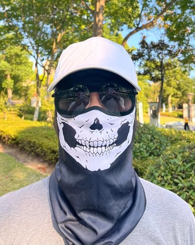 Half Skull Neck Gaiter Mask for Men & Women Motorcycle Cycling Fishing
