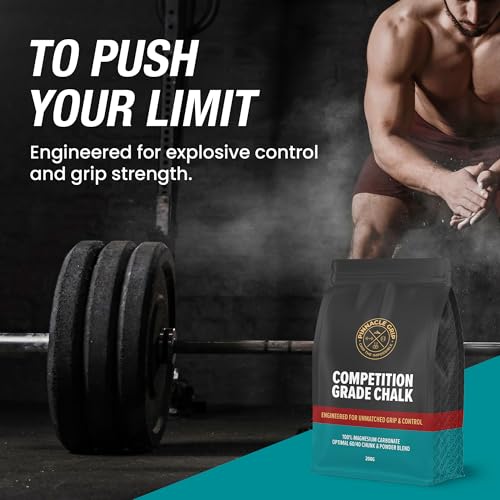 Loose Gym Chalk 200g for Climbing, Weightlifting & Gymnastics - Spill-Proof Pouch