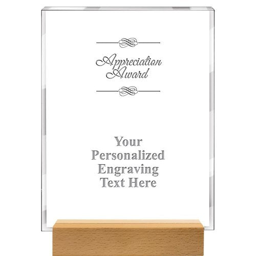 Crown Awards Personalized Showcase Acrylic, 7" Printed Appreciation Showcase Acrylic Award Prime
