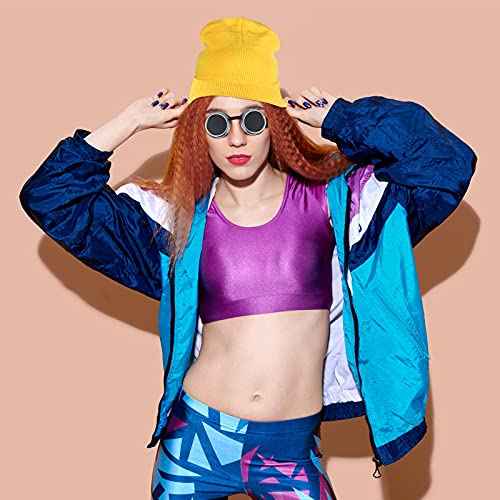 Geyoga Halloween Cosplay Costume Accessories Adult Vintage Steampunk Goggles Punk Sunglasses Yellow Beanie