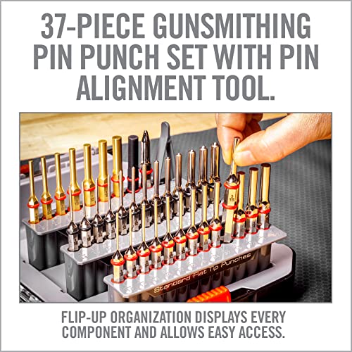 Real Avid Punch Set, Gunsmithing Tool Kit with Roll Pin Punch Set, Flat Tip Metal Punch Set, Brass Punch Set and Gunsmithing Tools: Pin Starter Tool