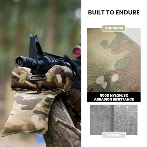 Camo Shooting Rest Bag with Pre-Filled Support for Hunting & Range Use