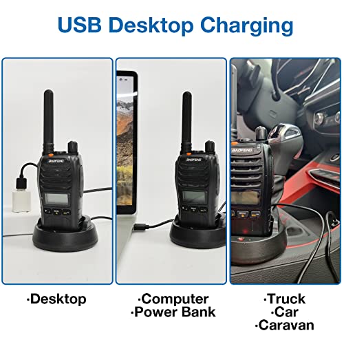 Long Range Walkie Talkies for Adults 3 Pack - Rechargeable, Portable, Up to 3 Miles