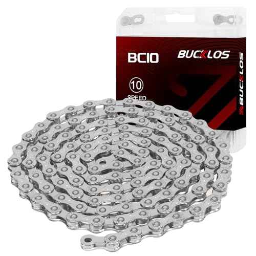 BUCKLOS 6/7/8/9/10/11/12 Speed Bike Chain,Bicycle Chain for Road Bike/E-Bike/Mountain Bike/MTB/Shimano SRAM,Half/Full Hollow Bike Chain Silver/Gold 1/2 x 11/128 Inch 116 Links with Quick Link