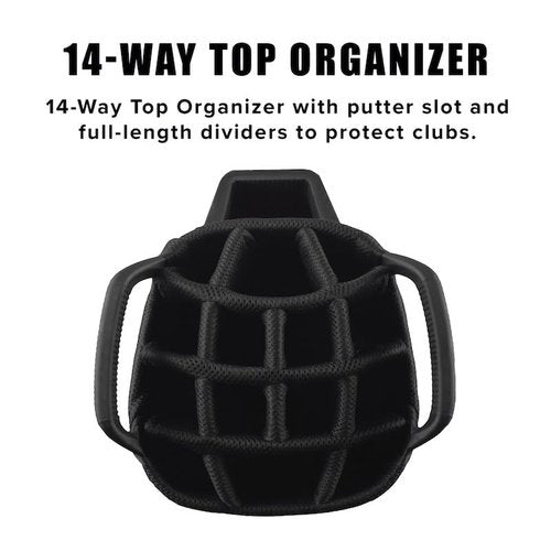 Hot-Z 4.5 14 Way Divider Golf Cart Bag Ladies Lace Black/White