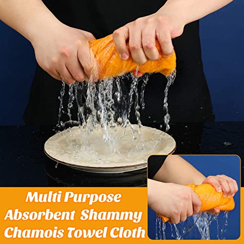 Large 20x27 Inch Absorbent Shammy Cloths for Car Cleaning & Household Use
