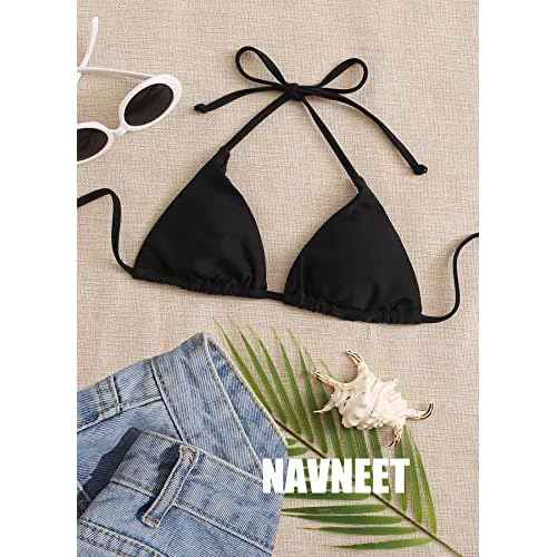Navneet Halter String Triangle Bikini Top for Women Sexy Brazilian Swimsuit Bathing Suit Swim Top