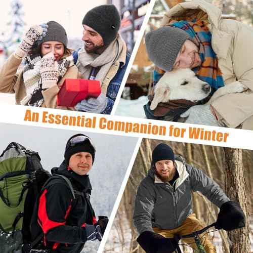 Wmcaps Fleece Lined Beanie with Earflap, Warm Thermal Knit Winter Hats for Men Women£¬Outdoor Stocking Cap