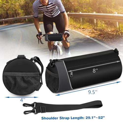 FINPAC Waterproof Bike Handlebar Bag with Gray and Black Variations - 2.4L Storage