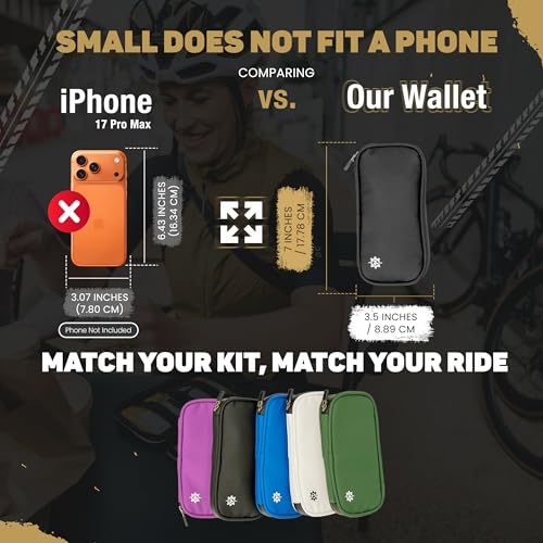 Waterproof Cycling Wallet for Jersey - Small Black Bike Phone & Gear Pouch