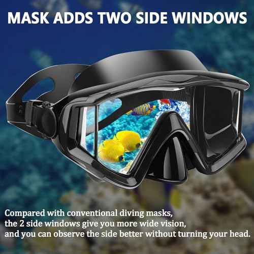 Snorkeling Gear Snorkel mask Scuba Set Scuba Diving mask Snorkeling Gear Swimming Goggles Snorkeling Set Swim Dive mask