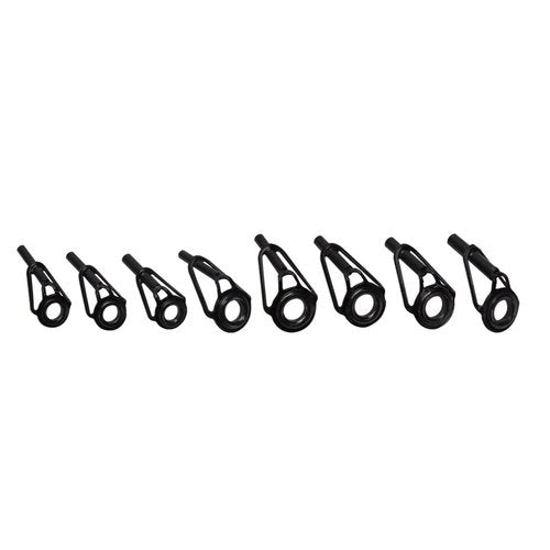 8Pcs/pack Fishing Rod Ceramic Guides Rings Set 8 Size 6mm 8mm Outer Diameter Replacement Fishing Rod Eye Replacements