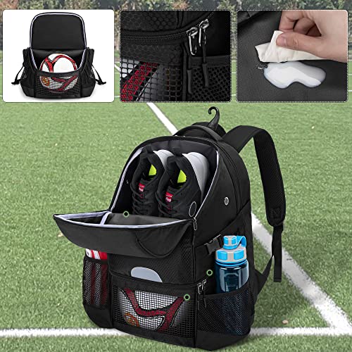 Soccer & Basketball Backpack with Large Capacity for Men, Waterproof