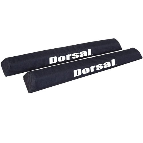 DORSAL Aero Roof Rack Pads for Factory and Wide Crossbars - Pack of 2 for Surfboards Kayaks Sups Snowboards Polyester 34" Inch Thule Yakima Style (Wide) Black