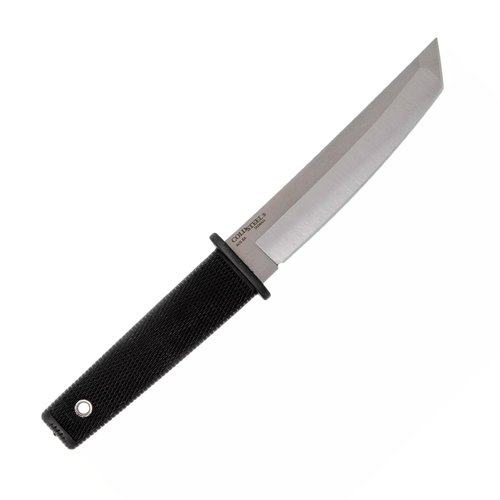 Cold Steel Kobun Plain Edge 5.5" Japanese AUS8A Stainless Steel American Tanto Shape Fixed Blade Tactical Hunting Knife, Ergonomic Kray-Ex Handle, Secure-Ex Sheath - Boxed