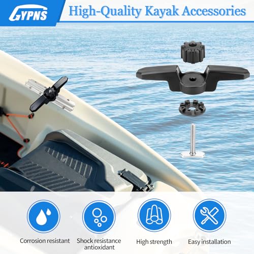 Kayak Track Mount Anchor Cleat 2 Pack - Easy Rope Tying Watercraft Accessory