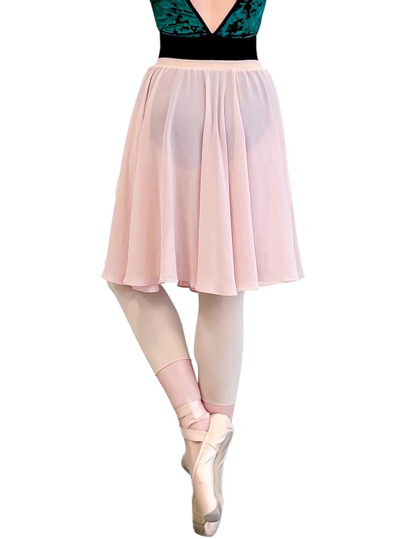 Ballet Skirt for Women with Big Hem, Elastic Waistband — Variation Nude+29 Regular