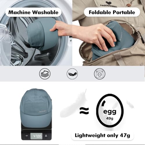 Lightweight Women’s Running Cap with UPF 50+ Sun Protection - Grayish Blue