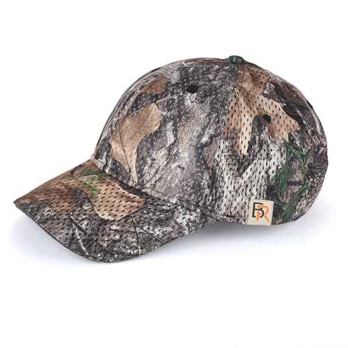 Realtree APX Camo Baseball Cap Hat 100% Cotton Twill (Peached)
