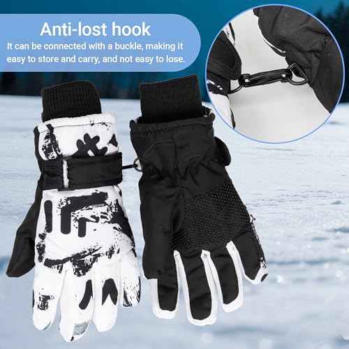 Kids-Ski-Gloves for Boys & Girls 6-9 Years - Windproof Winter Gloves, Non-Slip Snow & Cycling Mittens for Cold Weather