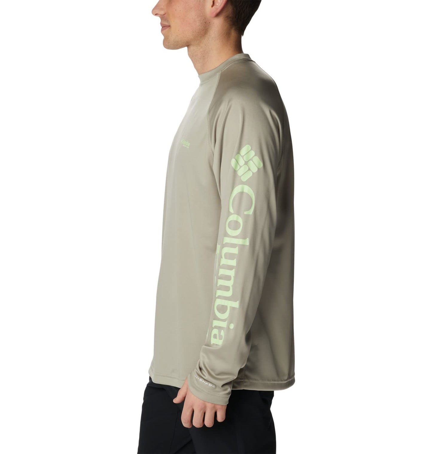 Columbia Men's Terminal Tackle Long Sleeve Shirt, Safari/Key West Logo, 2X Tall