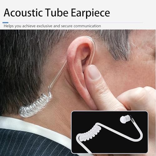 Retevis Walkie Talkie Earpiece with Mic - Acoustic Tube, Compatible with RT22/RT21/RT68/H777/RT86