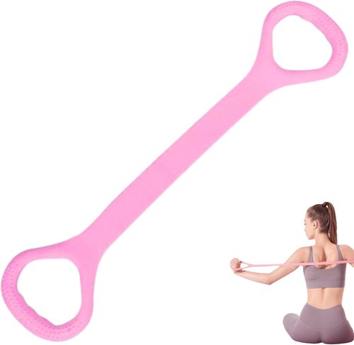 Figure 8 Resistance Band, Fitness Elastic Rope, Execrise Workout for Arm, Back, Chest and Shoulder, Yoga, Pilates, Stretching, Physical Therapy Equipment