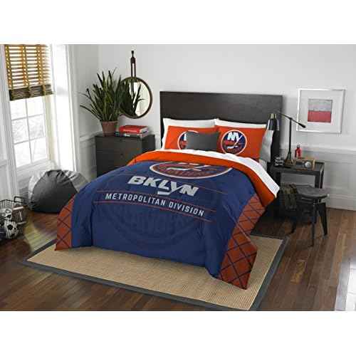 Northwest Company NHL New York Islanders Comforter and Sham Set, Full/Queen, Draft