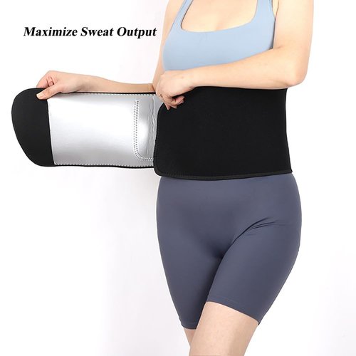 Premium Fitness Belt Black Sports Fat Burning Abdominal Belt for Core Support Maximizes Sweat and Enhances Workout Quality Design Customizable Fit