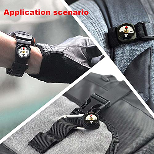 Mini Luminous Button Compass for Watch Band or Lanyard - A-25