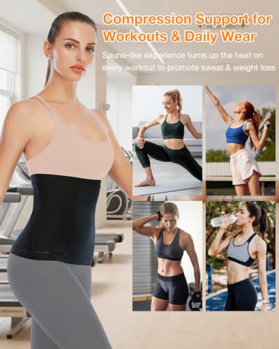 Large Blue Sauna Suit Waist Trimmer Belt for Women Belly Fat Slimming Workout