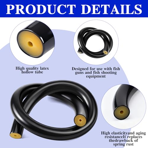 Pangda Fishing Gun Elastic Tube Speargun Band Hose - Black