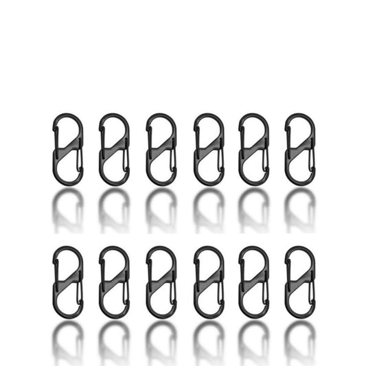 12Pcs Zipper Lock Clips Theft Deterrent, Backpack Zipper Lock Clip Quick Disconnect Carabiner Clip to Keep Zippers Closed(1.26 inch)