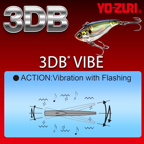 Yo-Zuri 3DB Vibe Sinking Fishing Lure - Prism Gold Black, 2.5 Inch, Sexy Shad Variation