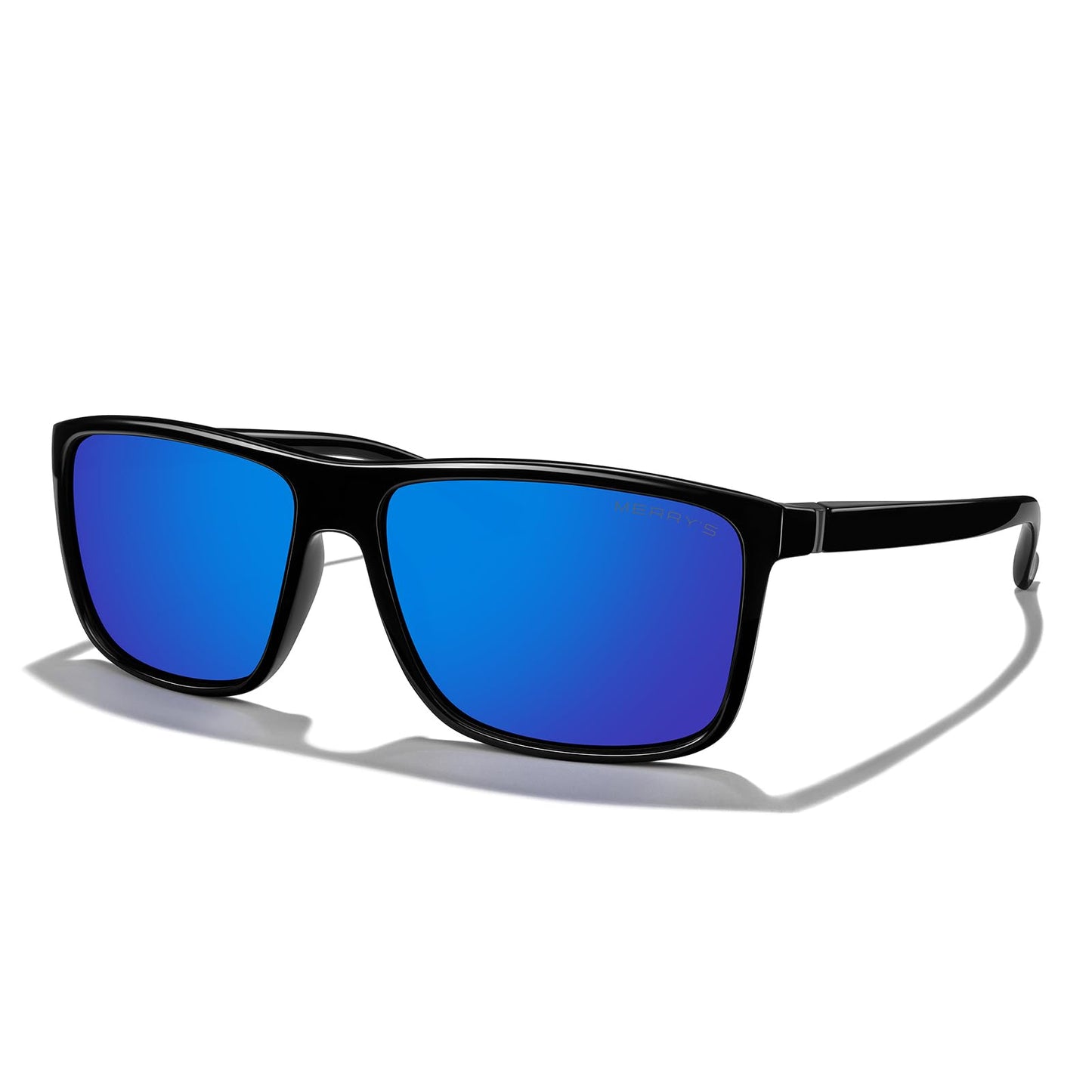 MERRY'S Rectangular Polarized Sports Sunglasses for Men Women Cycling Driving Fishing UV400 Protection S8225