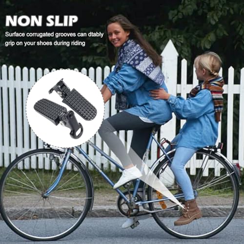 2PCS Foldable Aluminium Bike Rear Pedals Footrests for Bicycle