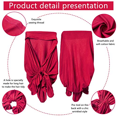 Women's Slip-On Pre-Tied Head Scarves - 4 Pack, Versatile Color