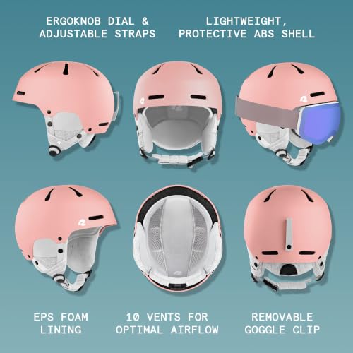 Adjustable Snow Helmet for Ski & Snowboarding with Ventilation & Safety Shell